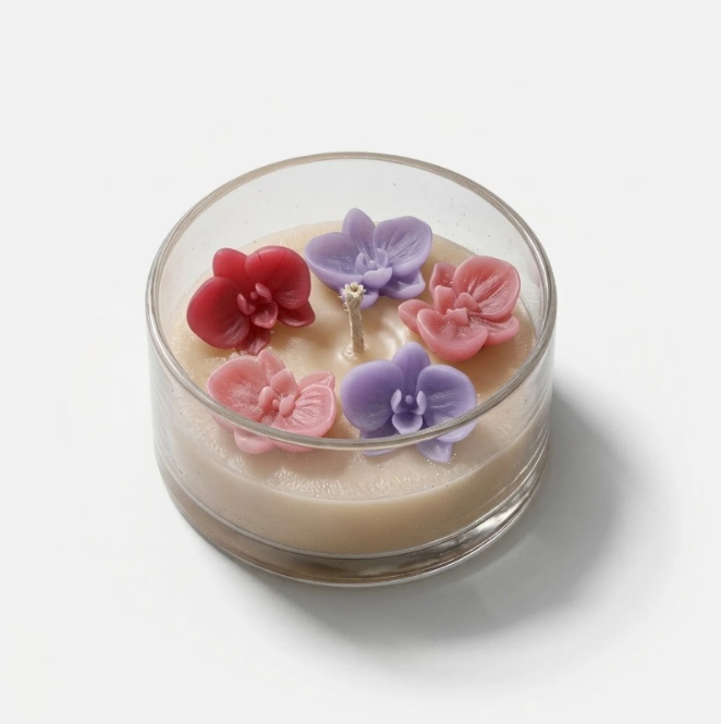 Small Dreamy Orchid Candle Silicone Mold