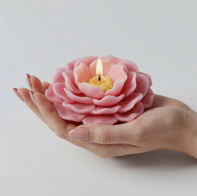 Camellia in Bloom Candle Silicone Mold - Image 2