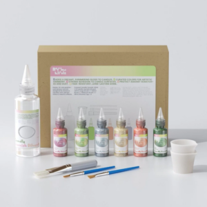 Colored Glossy Candle Varnish Set - 6 of Aura Colors