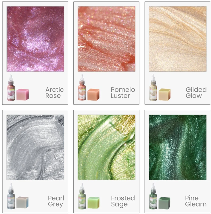Colored Glossy Candle Varnish Set - 6 of Aura Colors - Image 2