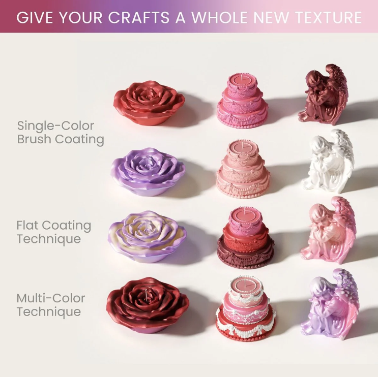 Colored Glossy Candle Varnish Set – 6 of Valentine Colors - Image 3