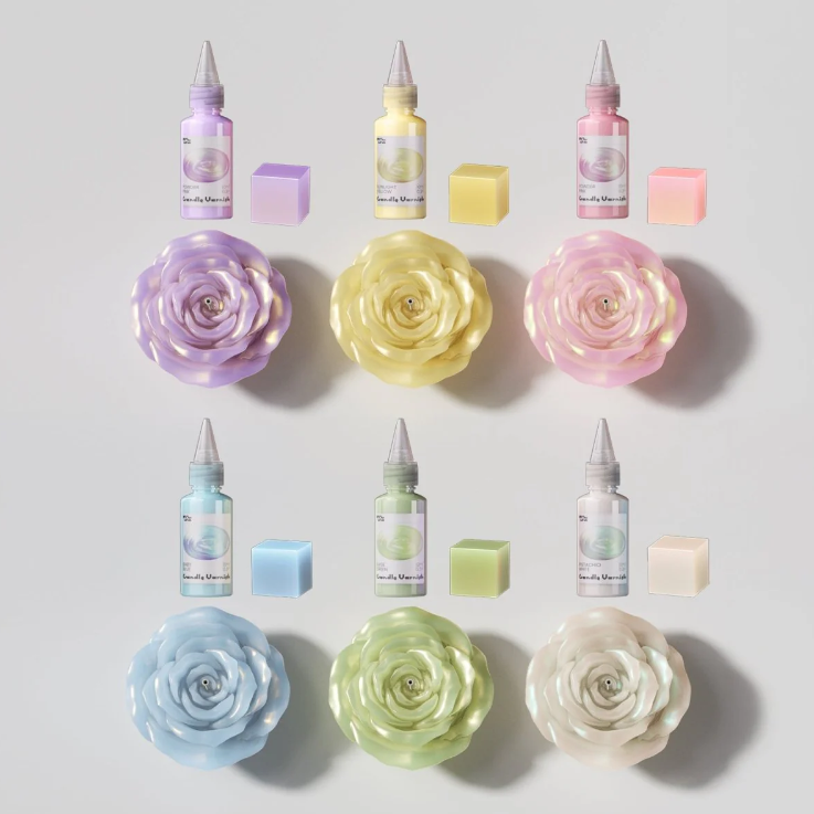 Colored Glossy Candle Varnish Set - 6 of Spring/Summer Vibe - Image 2