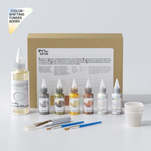 Colored Glossy Candle Varnish Set - 4 Celebration Shine & 2 Chameleon Colors