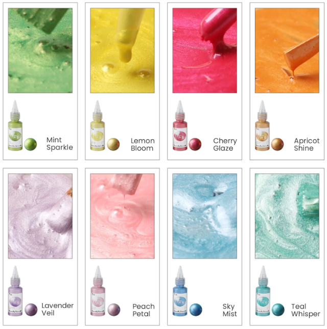 Colored Glossy Candle Varnish Set - 8 of Floral Colors - Image 2