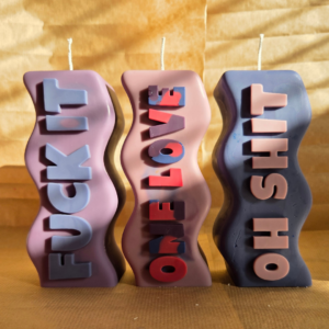 Wavy Words Candle Silicone Mold Collection